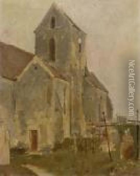 Church, Racloses Oil Painting - Theodore Robinson