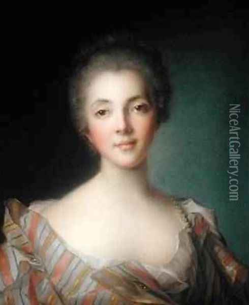 Portrait of Madame Dupin 1706-95 Oil Painting - Jean-Marc Nattier