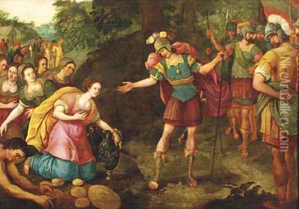 The Continence of Scipio Oil Painting - Maerten De Vos