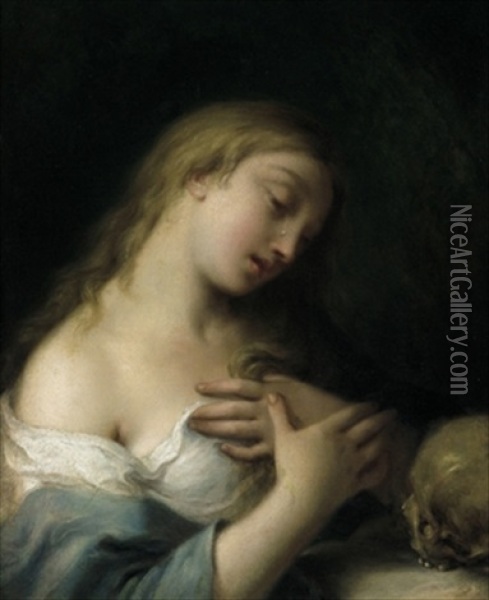 La Maddalena Penitente Oil Painting - Girolamo Pesci
