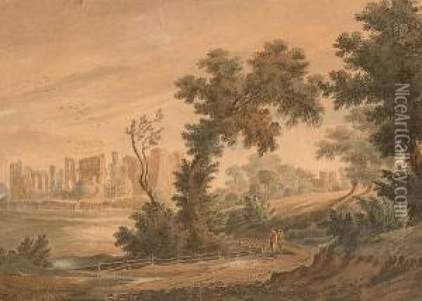 'kennelworth Castle'. Oil Painting - James, Rev. Bourne