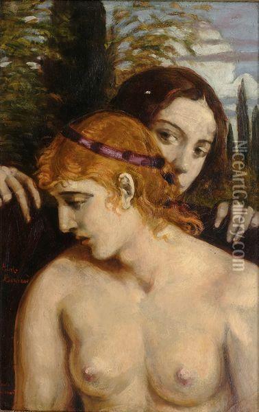 Bethsabee Sortant Du Bain Oil Painting - Emile Bernard