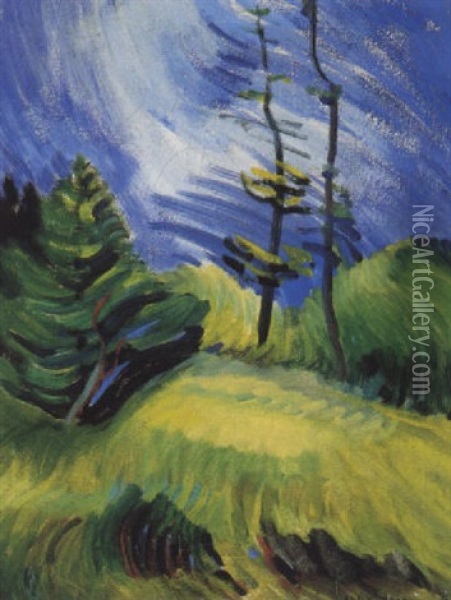 Gaiety Oil Painting - Emily Carr