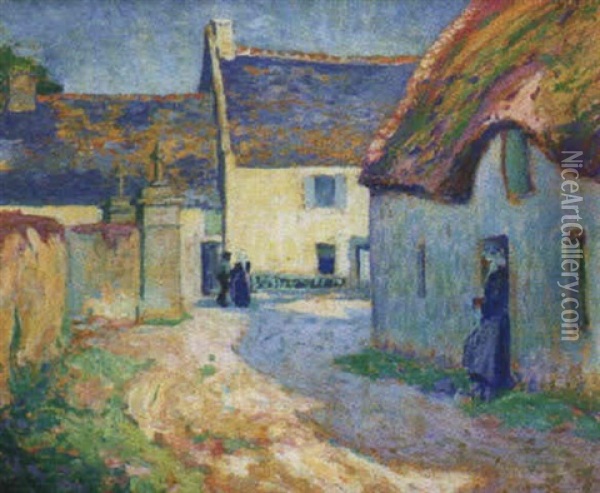 Un Village En Bretagne Oil Painting - Paul Madeline