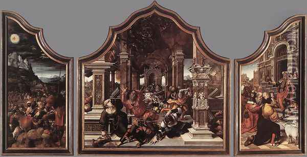 Triptych of Virtue of Patience 1521 Oil Painting - Bernaert van Orley