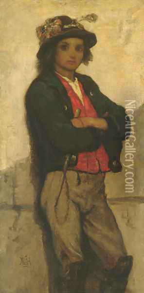 Italian Boy Oil Painting - William Morris Hunt