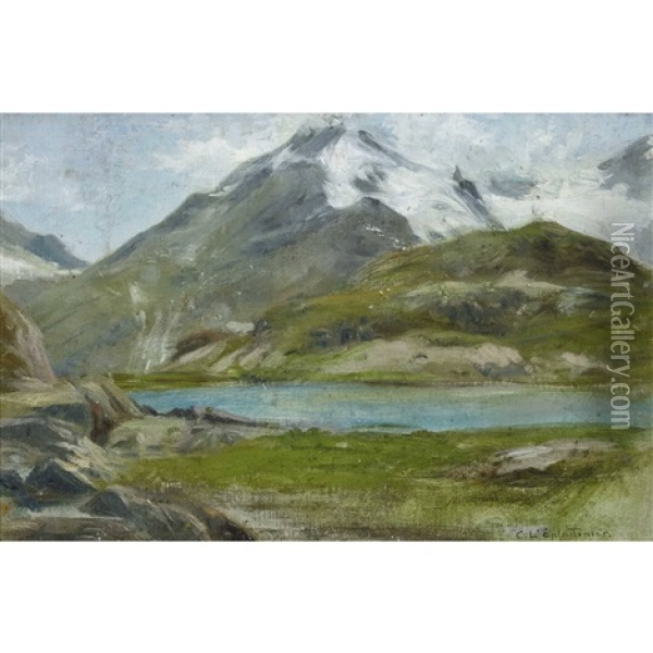Bergsee Oil Painting - Charles L'Eplattenier
