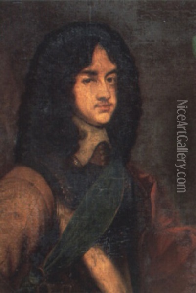 Portrait Of Charles, Prince Of Wales, Later King Charles Ii Oil Painting - Adriaen Hanneman