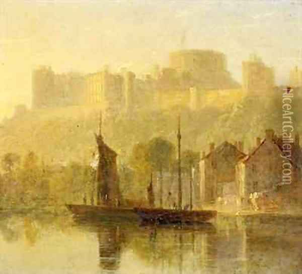 Windsor Castle from the Thames Oil Painting - William Daniell RA