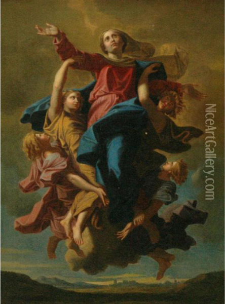 The Assumption Of The Virgin Oil Painting - Nicolas Poussin