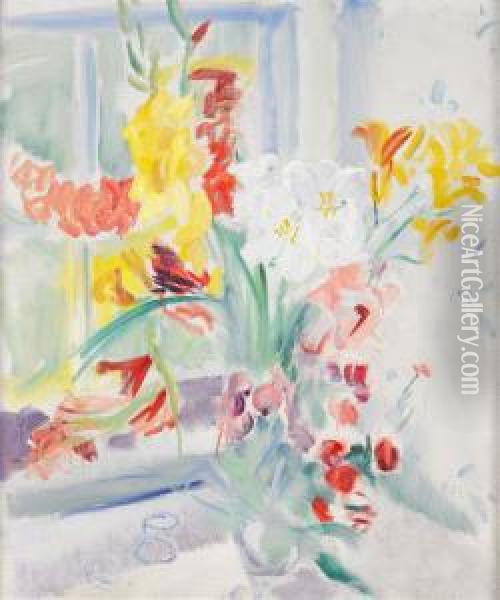 Blommor Oil Painting - Svante Bergh