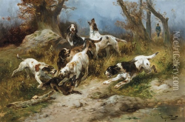 Chasse Aux Renards Oil Painting - Henry Schouten