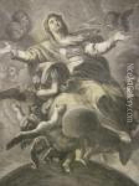 Assunzione Di Maria Vergine Oil Painting - Carlo Maratta or Maratti