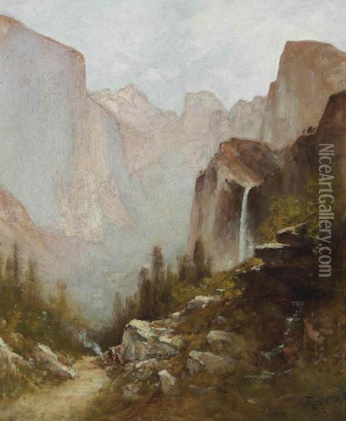 Yosemite Valley Oil Painting - Thomas Hill