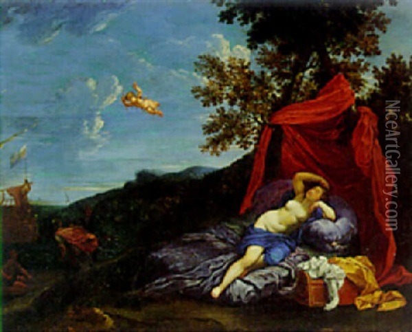 Venus And Mars Oil Painting - Francesco Albani