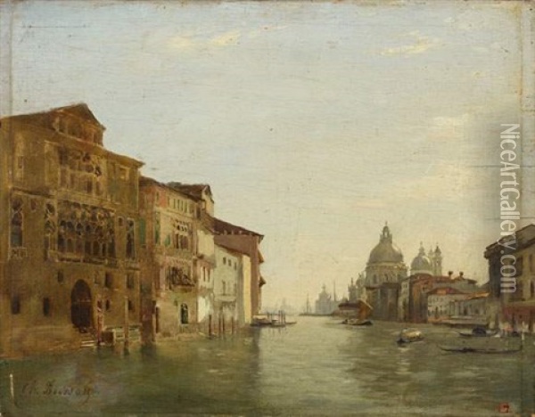 Venise, Le Grand Canal Oil Painting - Charles Busson
