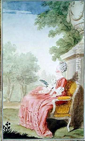 Madame de Buffon Oil Painting - Louis Carrogis Carmontelle