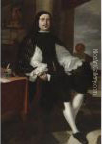 Portrait Of Giovanni Battista Priaroggia Oil Painting - Bartolome Esteban Murillo