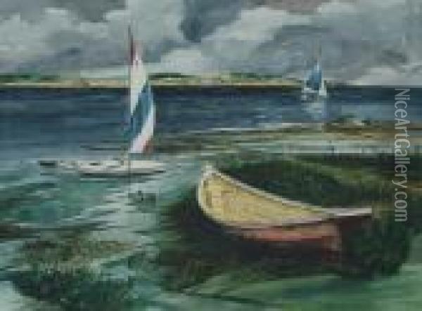 Barnstable Harbor Oil Painting - Archer Robert Altermatt