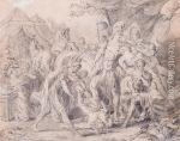 Alexander The Great In Battle Oil Painting - Francois Verdier