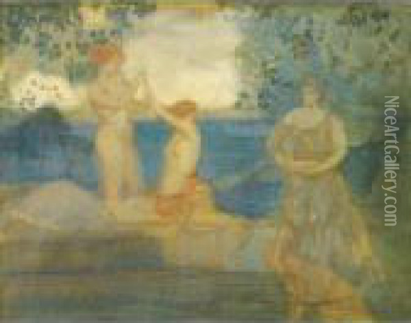 Au Pays Des Reves Ou Magnolias Oil Painting - Charles Edward Conder