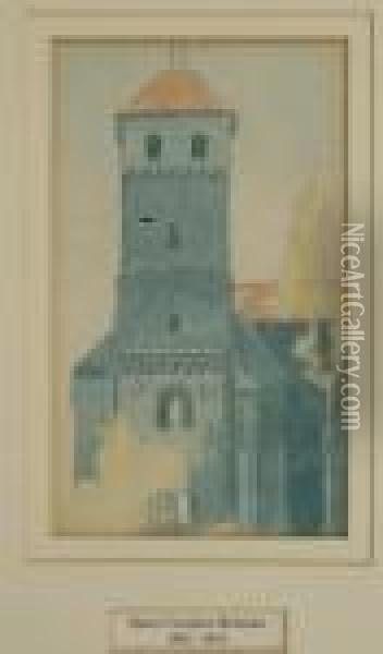 Church Steeple Oil Painting - Henri Gaudier-Brzeska