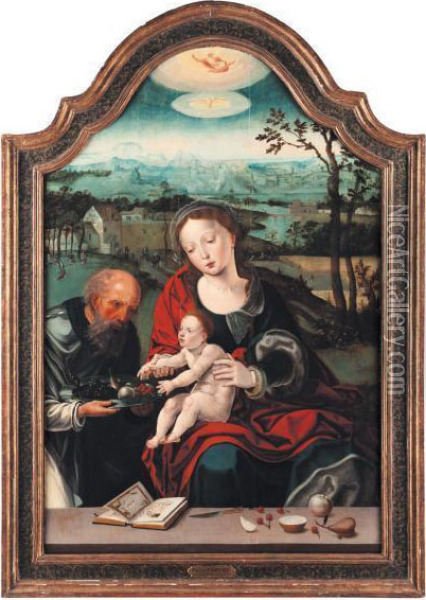 Vierge A L'enfant Oil Painting - Pieter Coecke Van Aelst