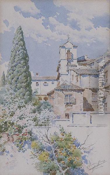 Convento Granadino Oil Painting - Isidoro Marin Garces