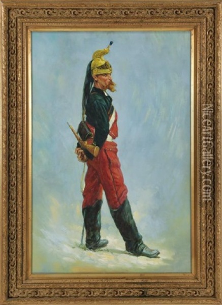 Soldier Oil Painting - Eugene Auguste Francois Deully