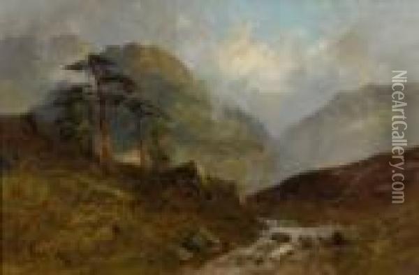 A Highland Landscape Oil Painting - Aubrey Ramus