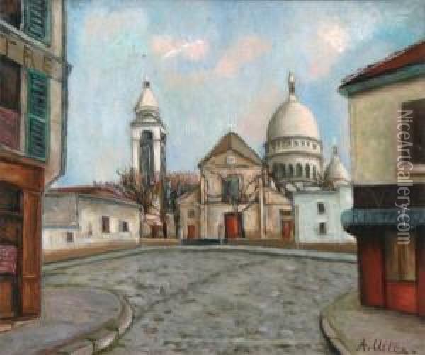 L'eglise De Saint-pierre De Montmartre Oil Painting - Andre Utter