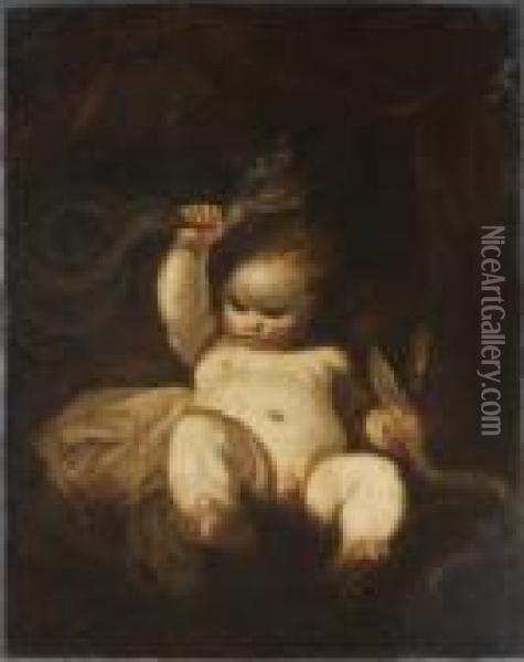 Hercule Enfant Etouffant Les Serpents Oil Painting - Sir Joshua Reynolds