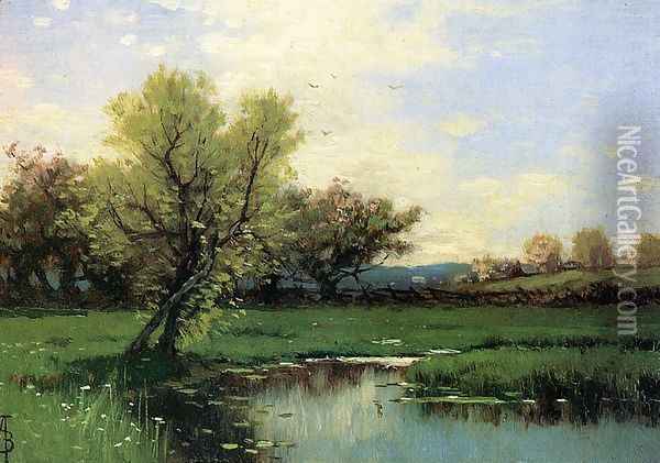 Springtime Oil Painting - Alfred Thompson Bricher