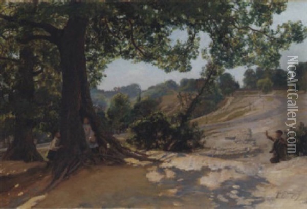 The Hollow Tree Oil Painting - Sir David Murray