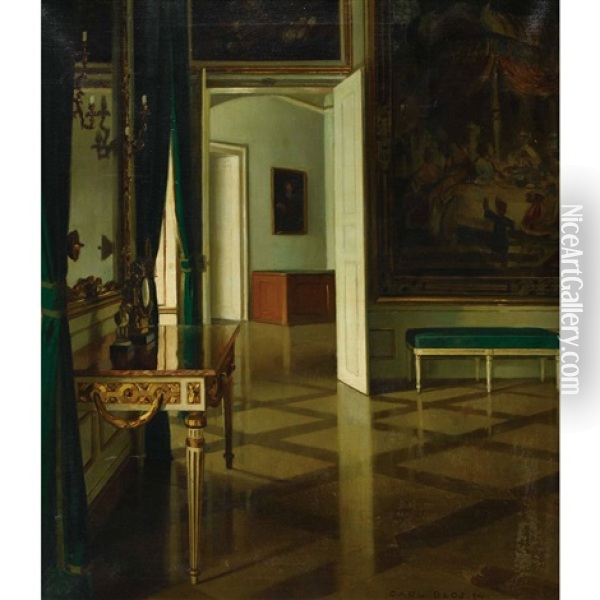 Kurfurstenzimmer In Der Koniglichen Residenz Munchen Oil Painting - Carl Blos