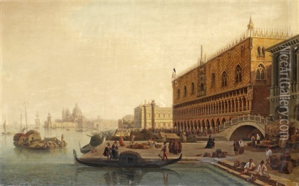 Utsigt Af Venedig Oil Painting - Gustaf Wilhelm Palm