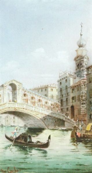 The Bridge Of Sighs Oil Painting - Marco Grubas
