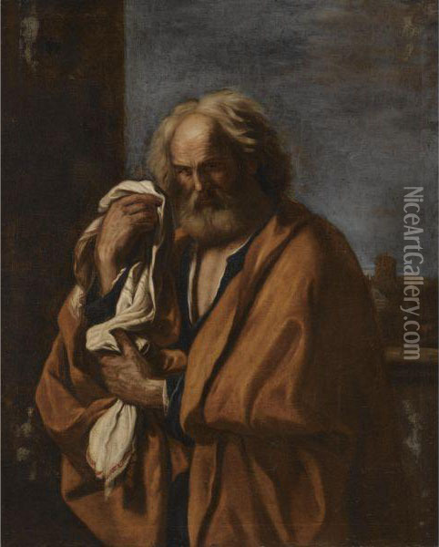The Penitent Saint Peter Oil Painting - Guercino