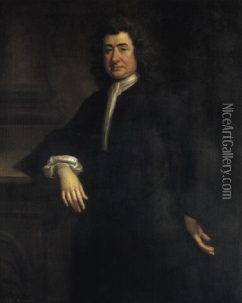 Portrait Of John Warner In Black Coat Oil Painting - Joseph Highmore