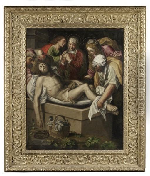 The Entombment Of Christ Oil Painting - Lattanzio Gambara
