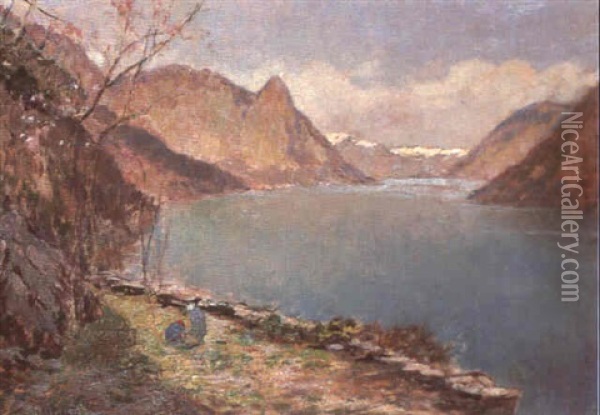 Seelandschaft Oil Painting - Gioacchino Galbusera