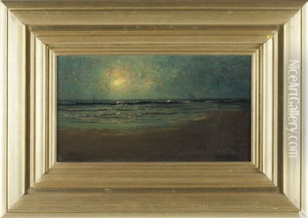 Low Tide - Moonlight Oil Painting - Robertson K. Mygatt