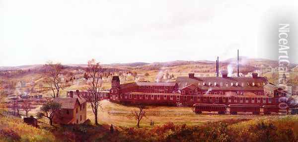 The Butler Hard Rubber Factory Oil Painting - Edward Lamson Henry