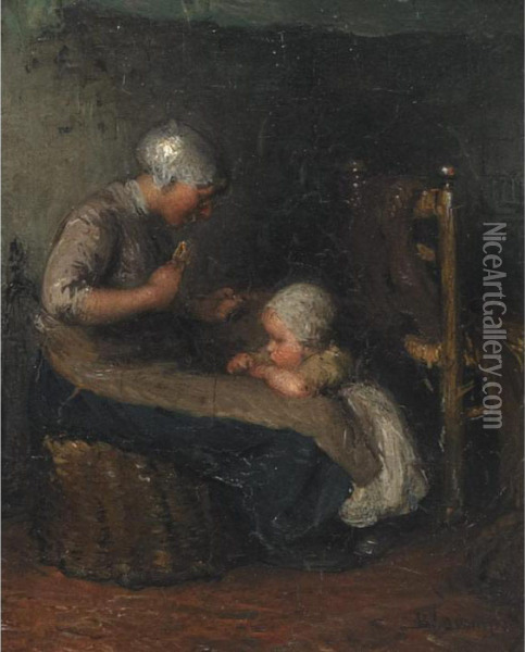 The Little Helper Oil Painting - Bernardus Johannes Blommers