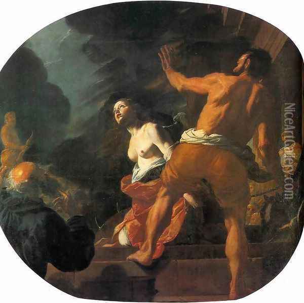 Beheading of St. Catherine Oil Painting - Mattia Preti
