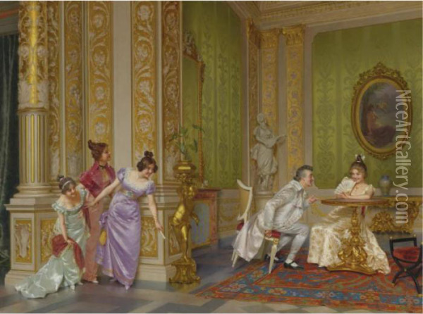 The Unseen Audience Oil Painting - Vittorio Reggianini