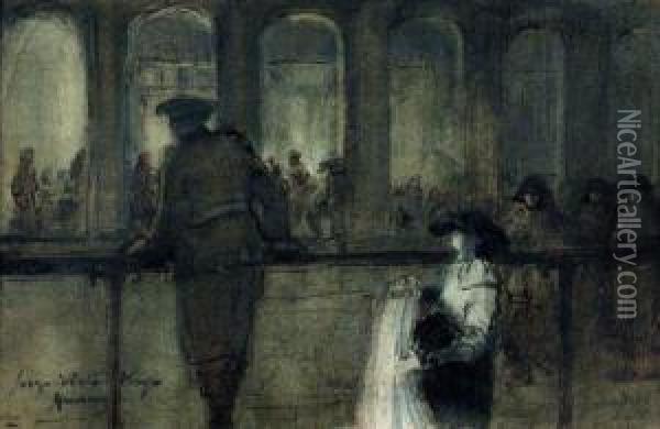 Profil D'homme Oil Painting - Georges-Victor Hugo