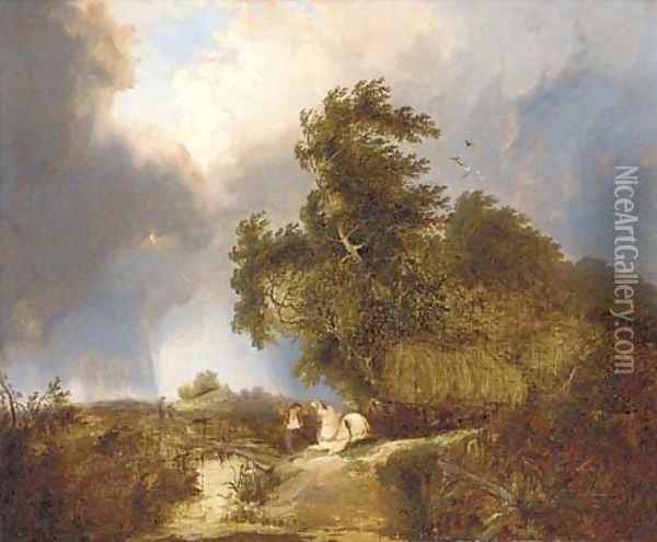 The approaching storm Oil Painting - Edward Charles Williams