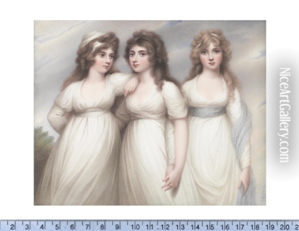 The Three Graces Oil Painting - Henry Bone
