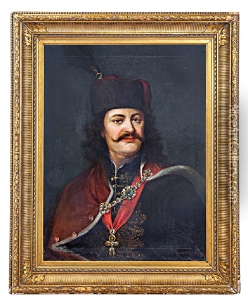 Ii. Rakoczi Ferenc Portreja Oil Painting - Dezso Bardocz